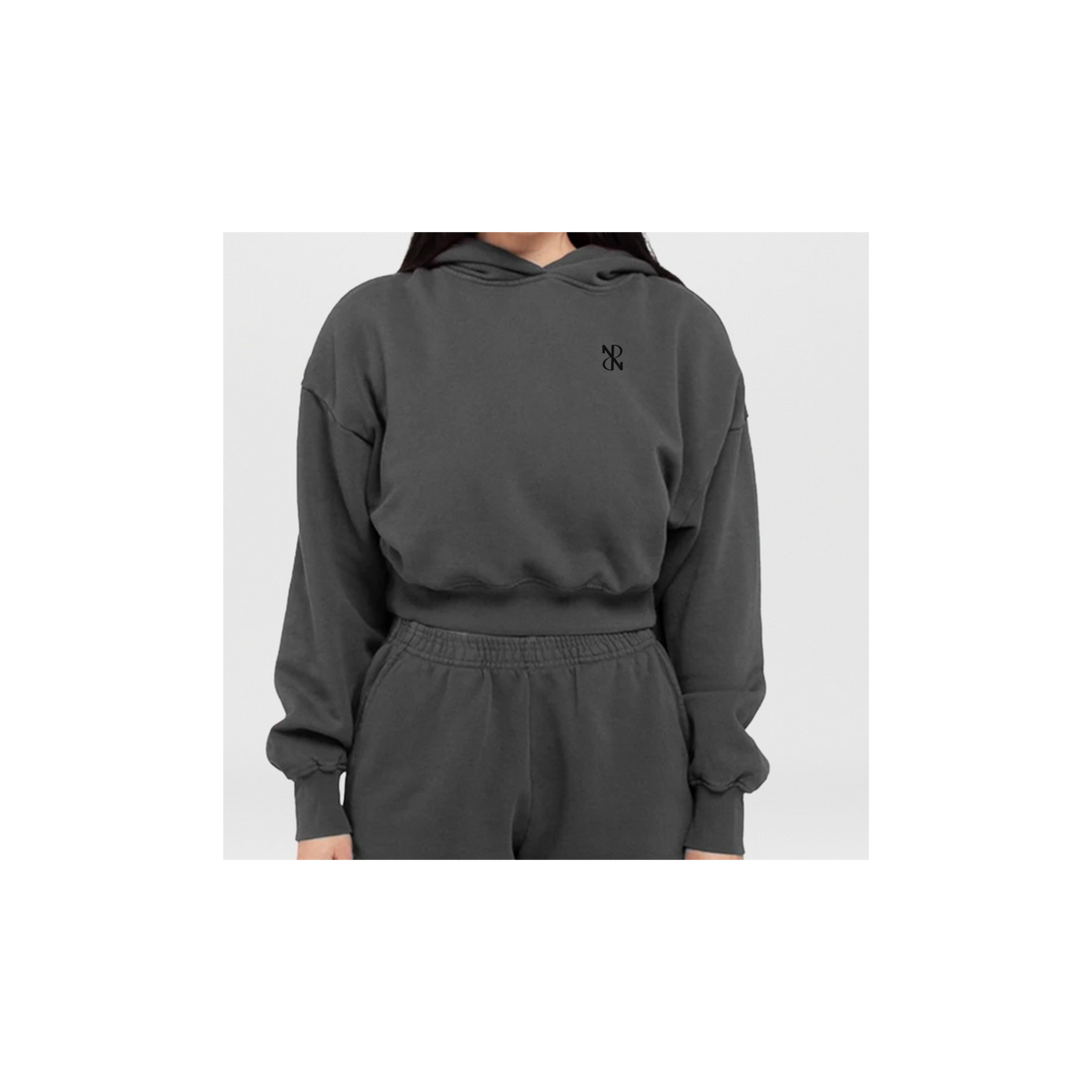 Basic Shadow Cropped Hoodie